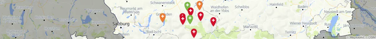 Kartenansicht für Apotheken-Notdienste in der Nähe von Edlbach (Kirchdorf, Oberösterreich)